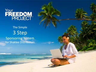 The Simple
      3 Step
Sponsoring System
for Shaklee Distributors
 