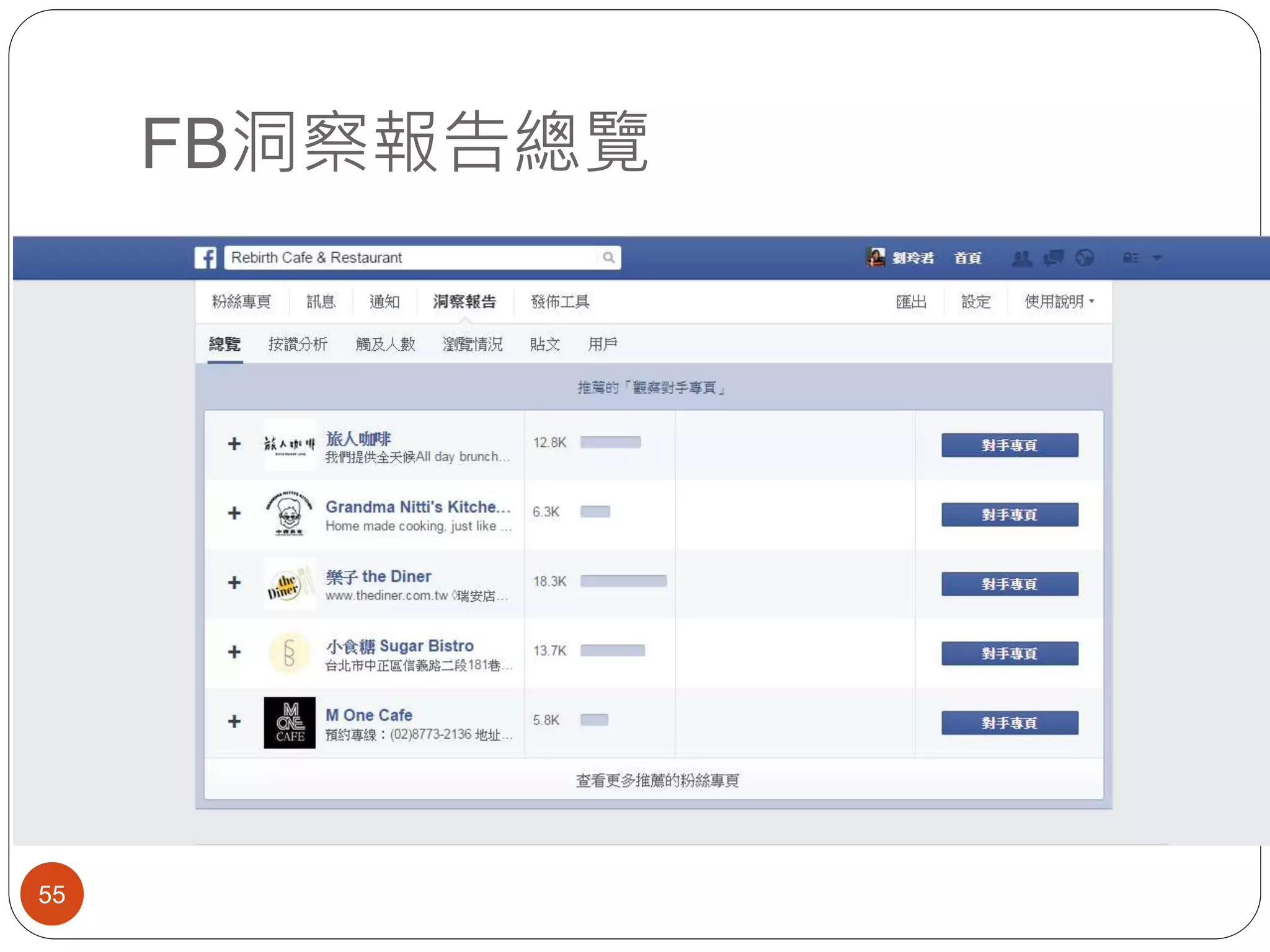 FB洞察報告總覽
55
 
