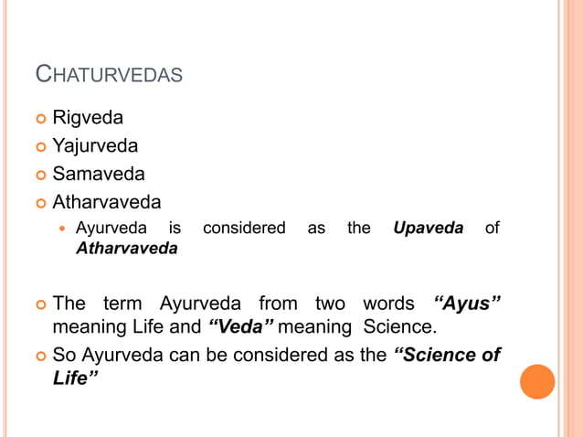 Fundamentals Of Ayurveda Pptx