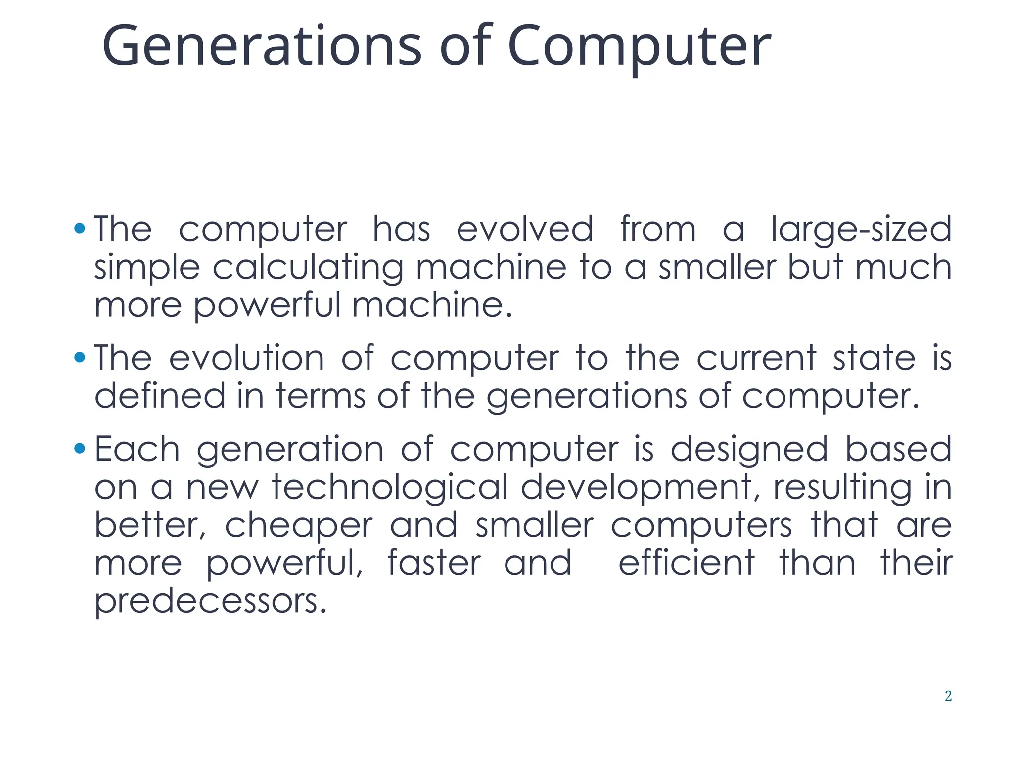 Generations of computer definition and examples | PPTX
