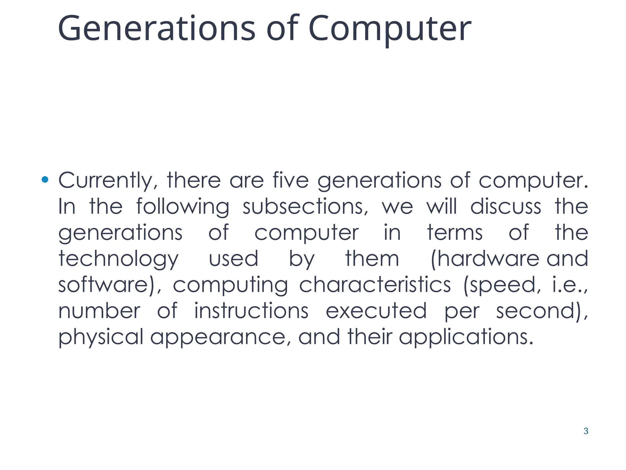 Generations of computer definition and examples | PPTX