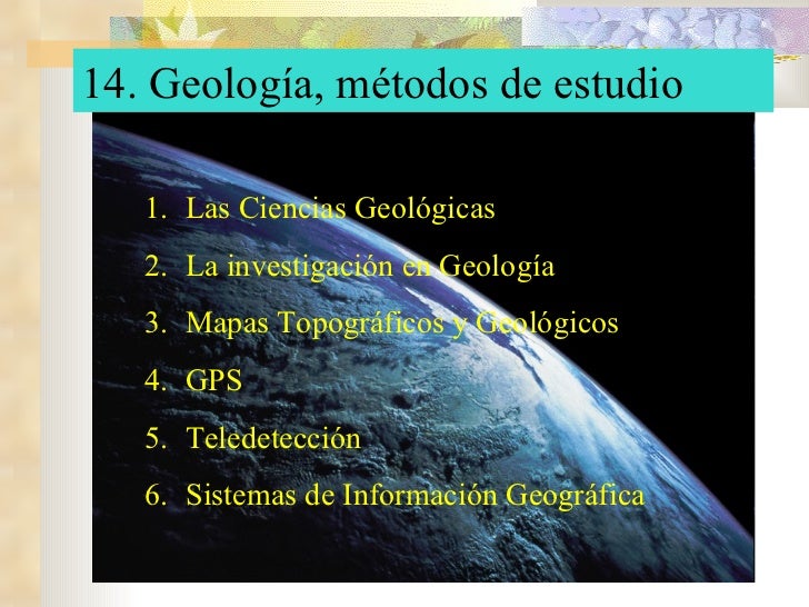 Campo De Estudio De La Geologia