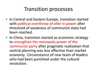 The Evolution of Post-communist Economic systems | PDF