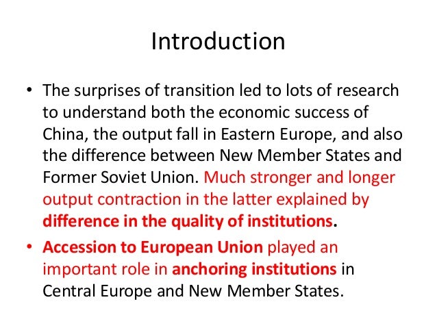 The Evolution Of Post Communist Economic Systems - 