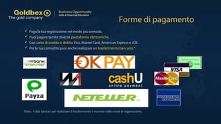 Forme di pagamento
 Paga la tua registrazione nel modo più comodo.
 Puoi pagare tamite diverse piattaforme elettroniche.
 Con carte di credito o debito Visa, Master Card, American Express e JCB.
 Per la tua comodità puoi anche realizzare un trasferimento bancario.*
Nota.- I dati bancari per realizzare il trasferimento li ricevirai nella email di registrazione.
 