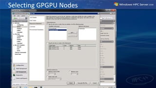 Selecting GPGPU Nodes
 