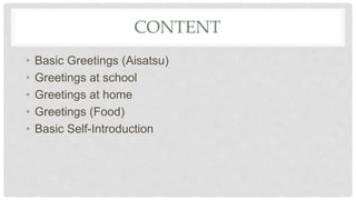 Lesson 1 - Basic Greetings Module | PPTX