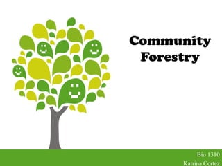 Community
Forestry
Bio 1310
Katrina Cortez
 