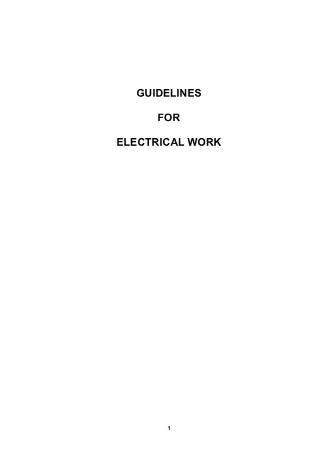 01 Guidelines For Electrical Work Ace