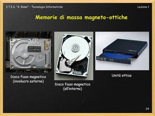 I.T.I.S. "A. Rossi" - Tecnologie Informatiche             Lezione 1



                       Memorie di massa magneto-ottiche




                                                                24
 
