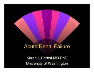 Acute Renal Failure

Karen L.Herbst MD PhD
University of Washington
 