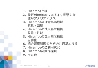 運用アナリティクスを実現 統合運用管理ソフトウェアhinemos Ver 6 1のご紹介 運用アナリティクスを実現 統合運用管理ソフトウェアhinemos Ver 6 1のご紹介