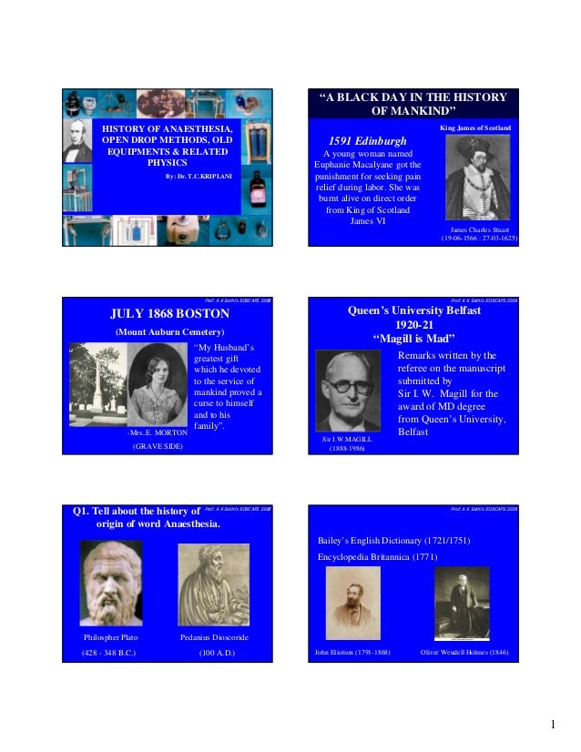 01 history of anaesthesia