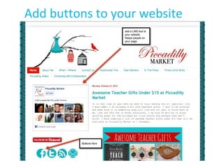 Add buttons to your website
 