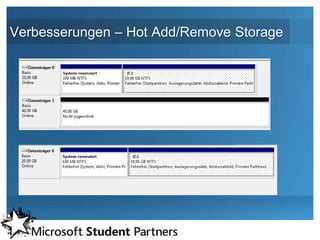 Verbesserungen – Hot Add/Remove Storage
 