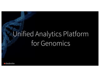 Unified Analytics Platform
for Genomics
 