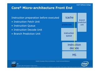 01 intel processor architecture core | PDF