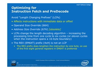 Intel Prefix 01 intel processor architecture core | PDF