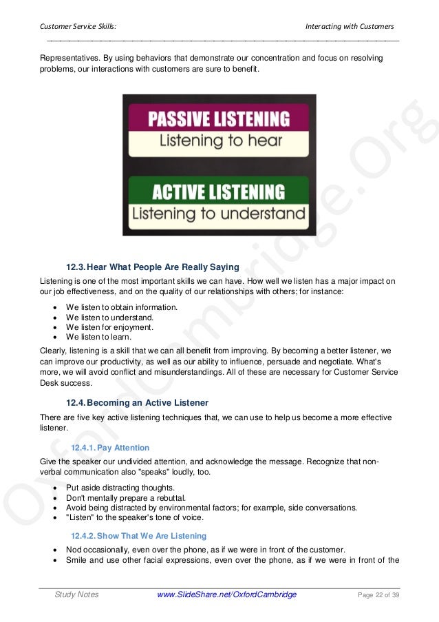 interacting with customers it customer service skills customer focus skills