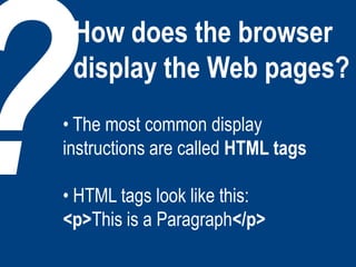 Tags Internet Internet & World Wide Web (Into. to Internet & Web Page Dev't) | PPTX