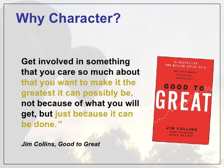 The Foundation: Character-based leadership