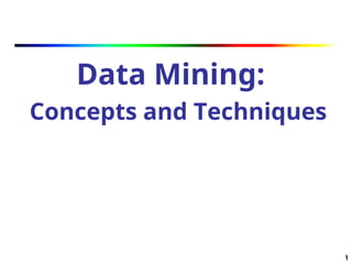 1
1
Data Mining:
Concepts and Techniques
 