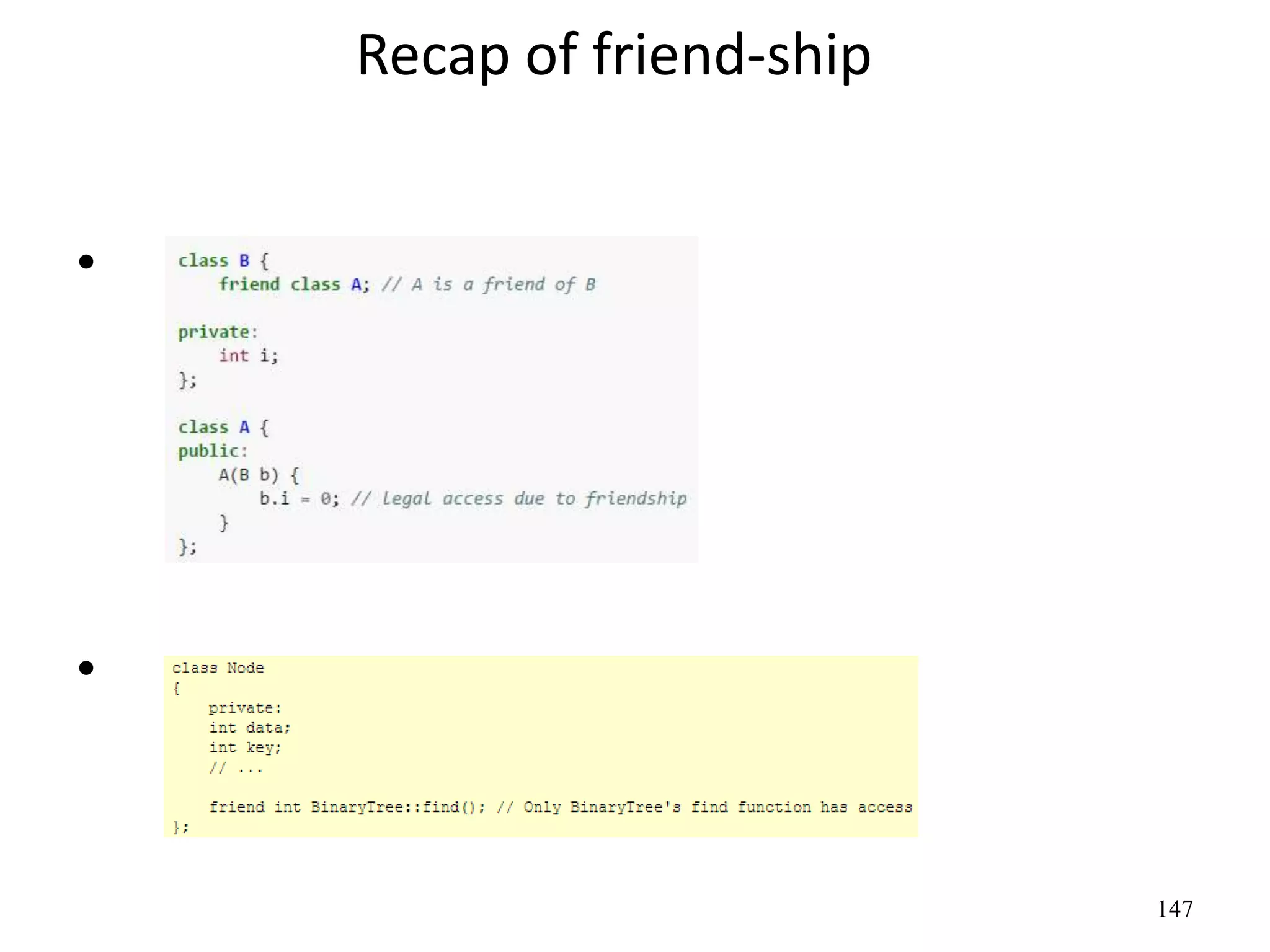 147
Recap of friend-ship
•
•
 