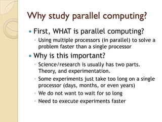 Introduction to Parallel Distributed Computer Systems | PPT
