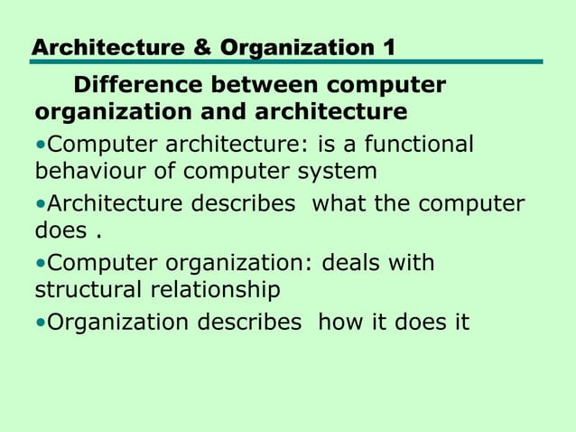 Introduction Computer Organization and architecture | PPT