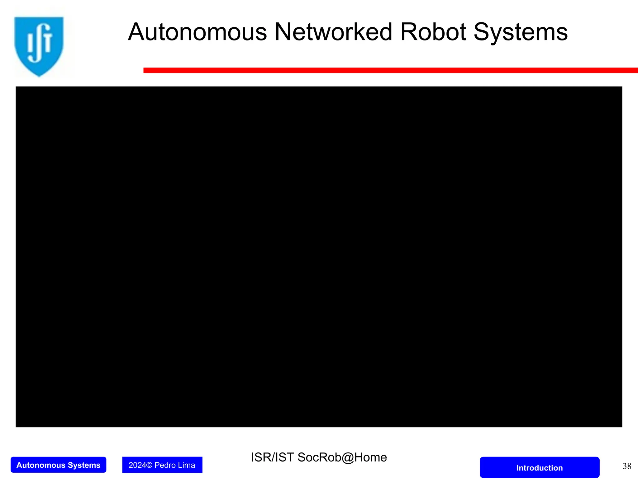 Autonomous Systems 2024© Pedro Lima Introduction 38
Autonomous Networked Robot Systems
ISR/IST SocRob@Home
 