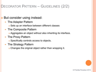 Design Patterns - 01 Introduction and Decorator Pattern | PPT