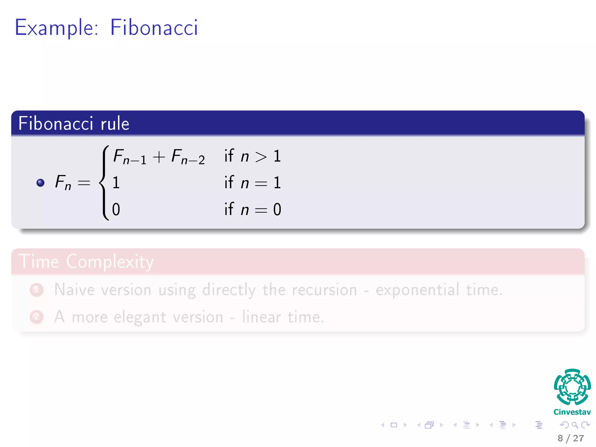Outline
1 Motivation
What is an Algorithm?
Instance of a Problem
Kolmogorov’s Deﬁnition
2 Problems Solved By Algorithms
What Problems Are Solved By Algorithms?
3 Syllabus
Subjects for the Class
4 Some Notes in Notation
Before Anything, The Notation for Pseudo-Code
5 What abstraction of a Computer to use?
The Random-Access Machine (RAM) Machine
6 Analyzing Algorithms
How Input Size aﬀects Running Time
The First Method: Counting Number of Operations
Counting Equation For Insertion Sort
The Analysis of the Best and Worst Case Inputs
6 / 36
 