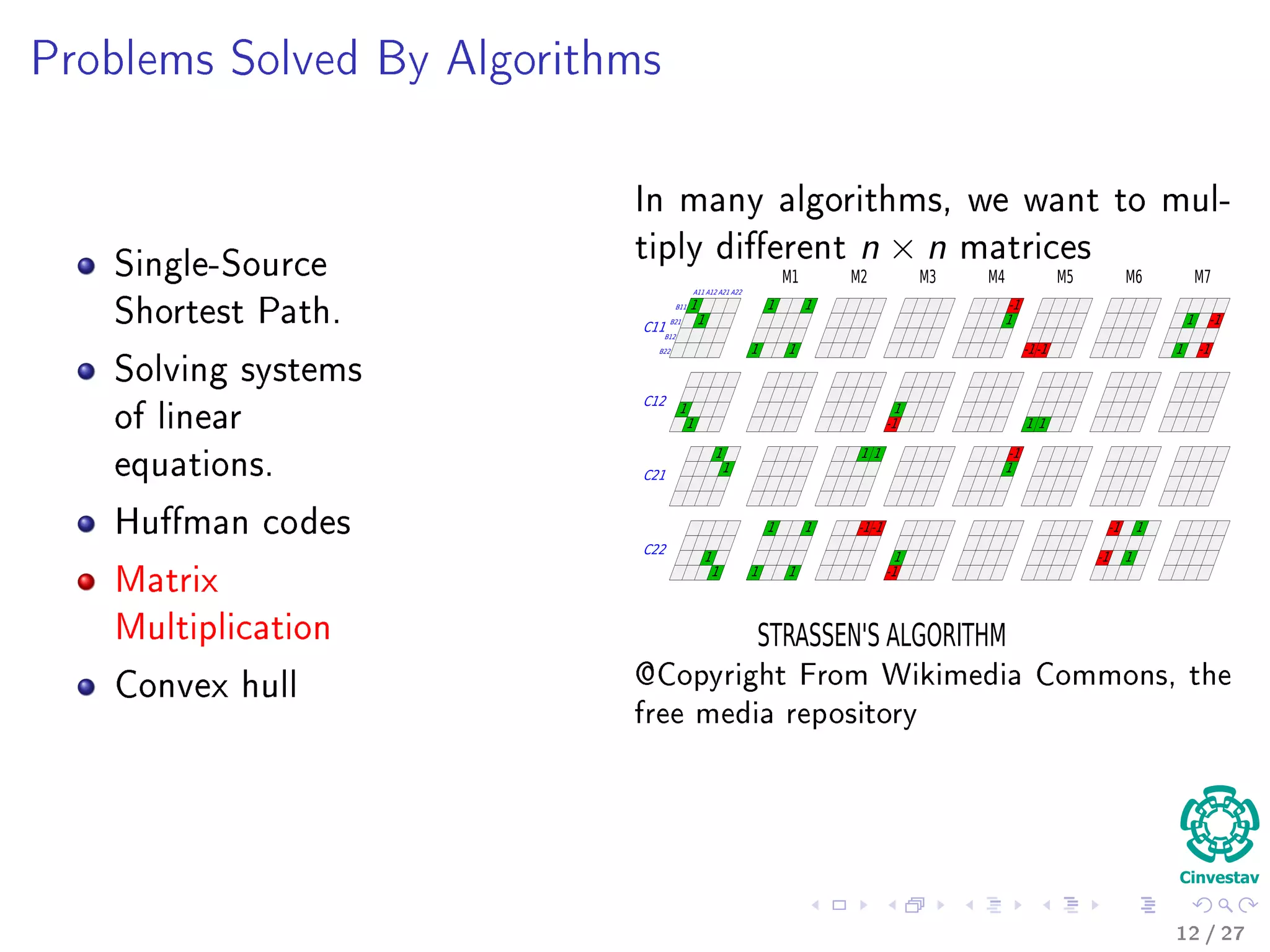 Kolmogorov’s Deﬁnition
A bound for each sub-step
An algorithmic process splits into steps whose complexity is bounded in advance
i.e., the bound is independent of the input and the current state of the
computation.
Transformations done at each step
Each step consists of a direct and immediate transformation of the current state.
This transformation applies only to the active part of the state and does not alter
the remainder of the state.
Size of the steps
The size of the active part is bounded in advance.
Ending the Process
The process runs until either the next step is impossible or a signal says the
solution has been reached.
11 / 36
 