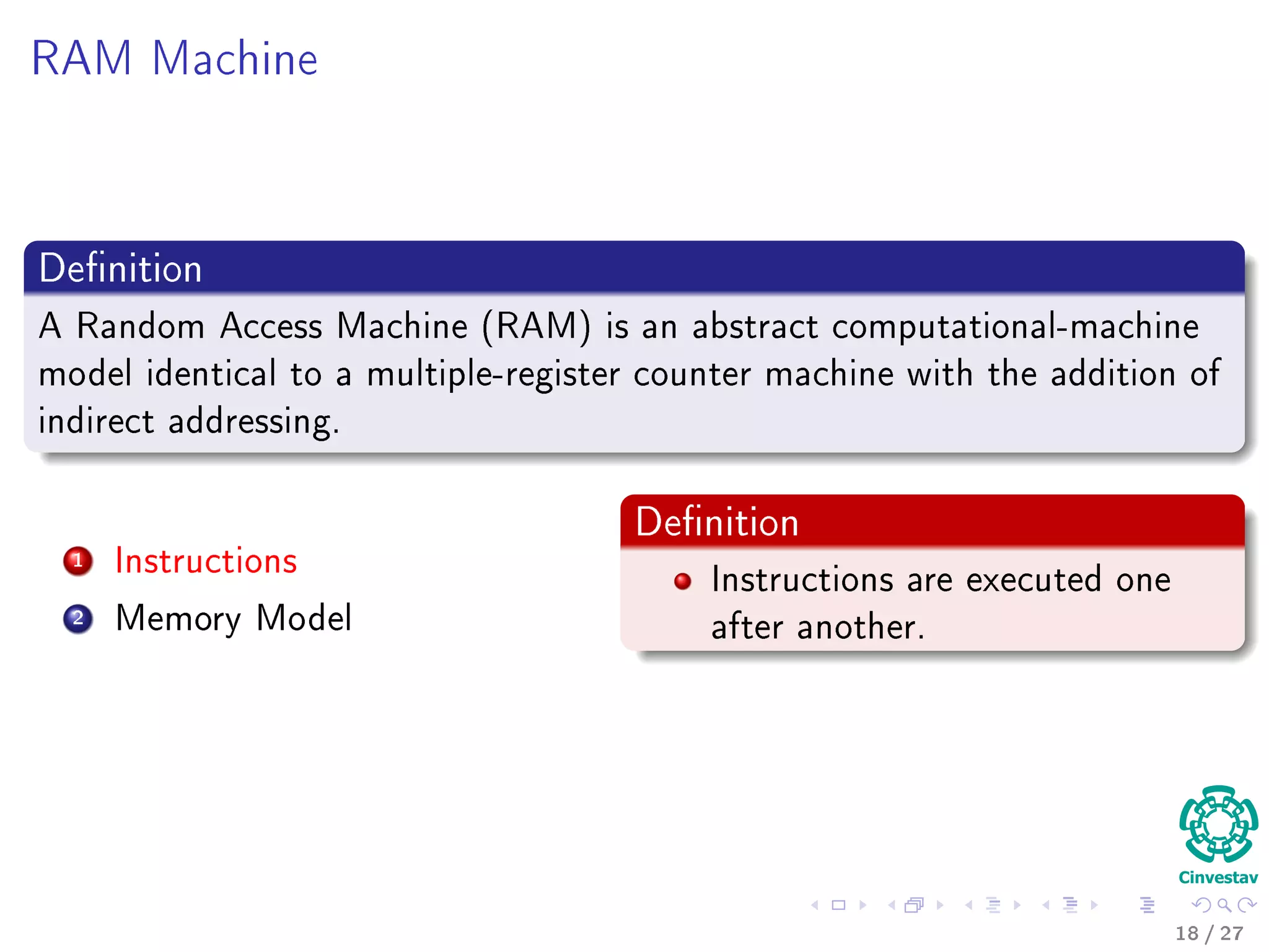 What will you learn in this class?
1 Growth Functions
2 Solving
Recursions
3 Probabilistic
Analysis
4 Sorting
5 Median and
Order Statistics
6 Review of Basic
Data Structures
7 Advanced Data
Structures
8 Advanced
Techniques
Advanced Techniques
Dynamic Programming.
Greedy Algorithms.
Amortized Analysis.
Introduction to Analytic
Combinatronic
18 / 36
 