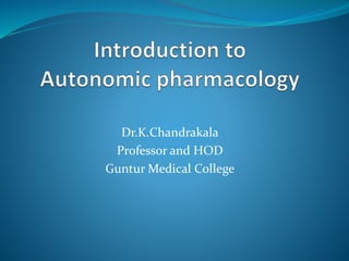 Dr.K.Chandrakala
Professor and HOD
Guntur Medical College
 