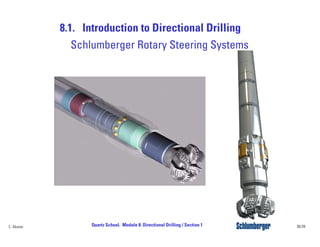 8.1. Introduction to Directional Drilling
36/39Quartz School. Module 8: Directional Drilling / Section 1C. Alvarez
Schlumberger Rotary Steering Systems
 