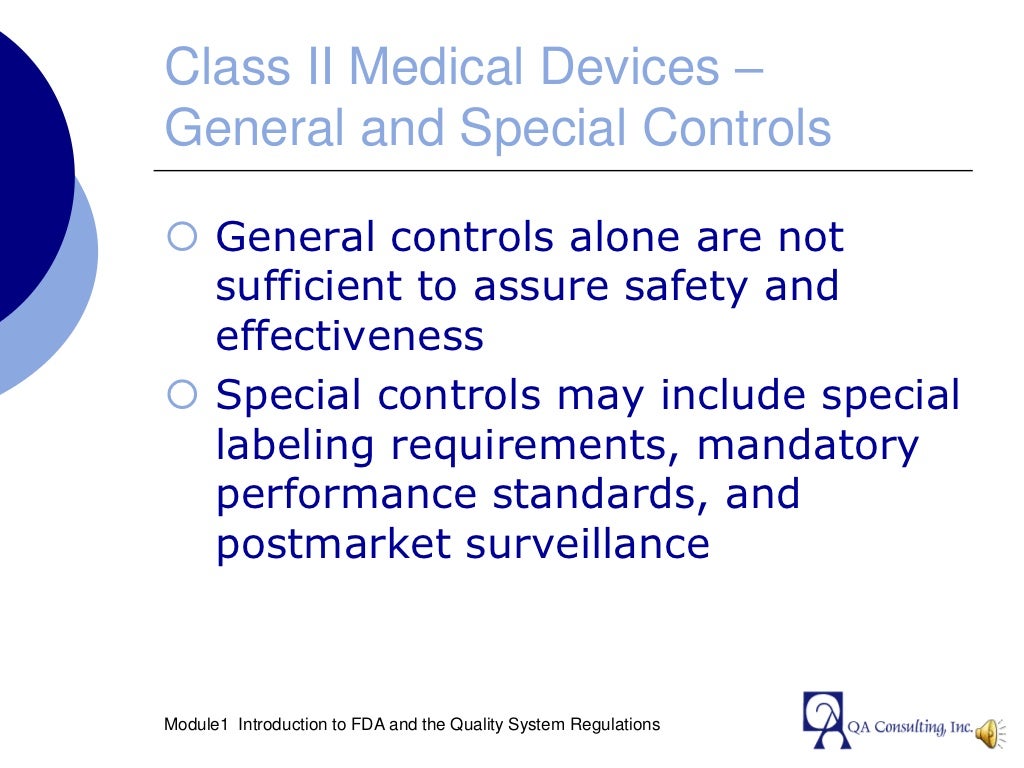 Module 01 Introduction To FdA and Quality System Regulation