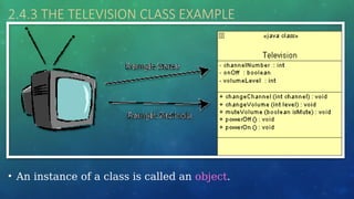 2.4.3 THE TELEVISION CLASS EXAMPLE
• An instance of a class is called an object.
 
