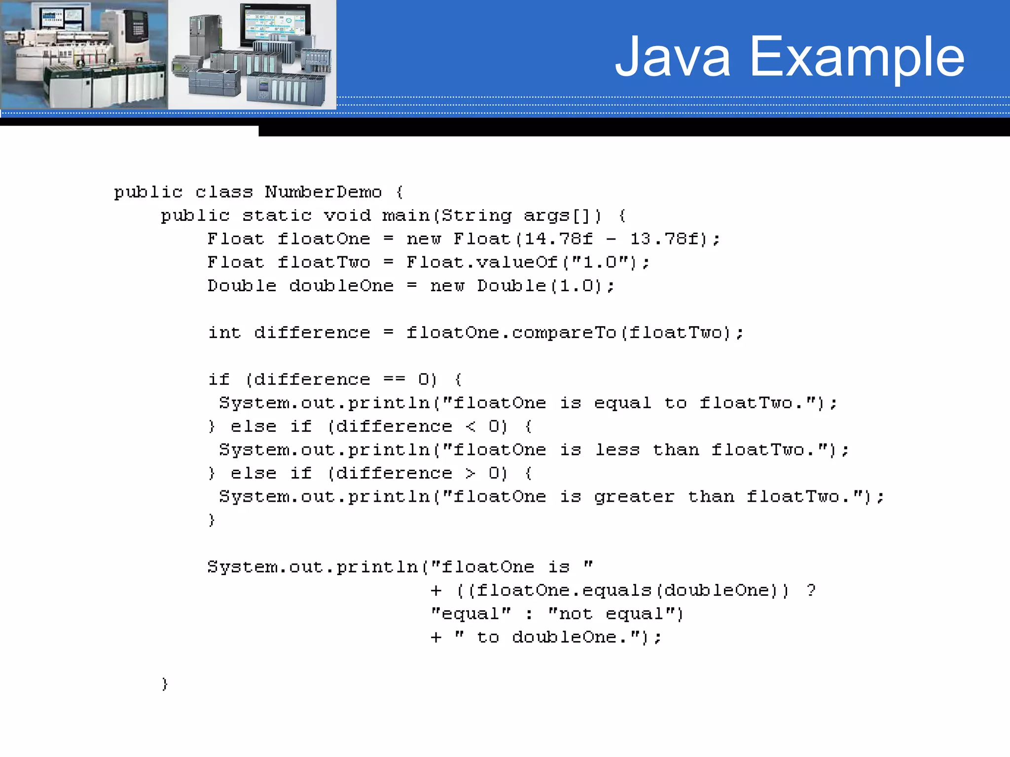 Java Example
 