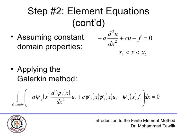 An Introduction To The Finite Element Method