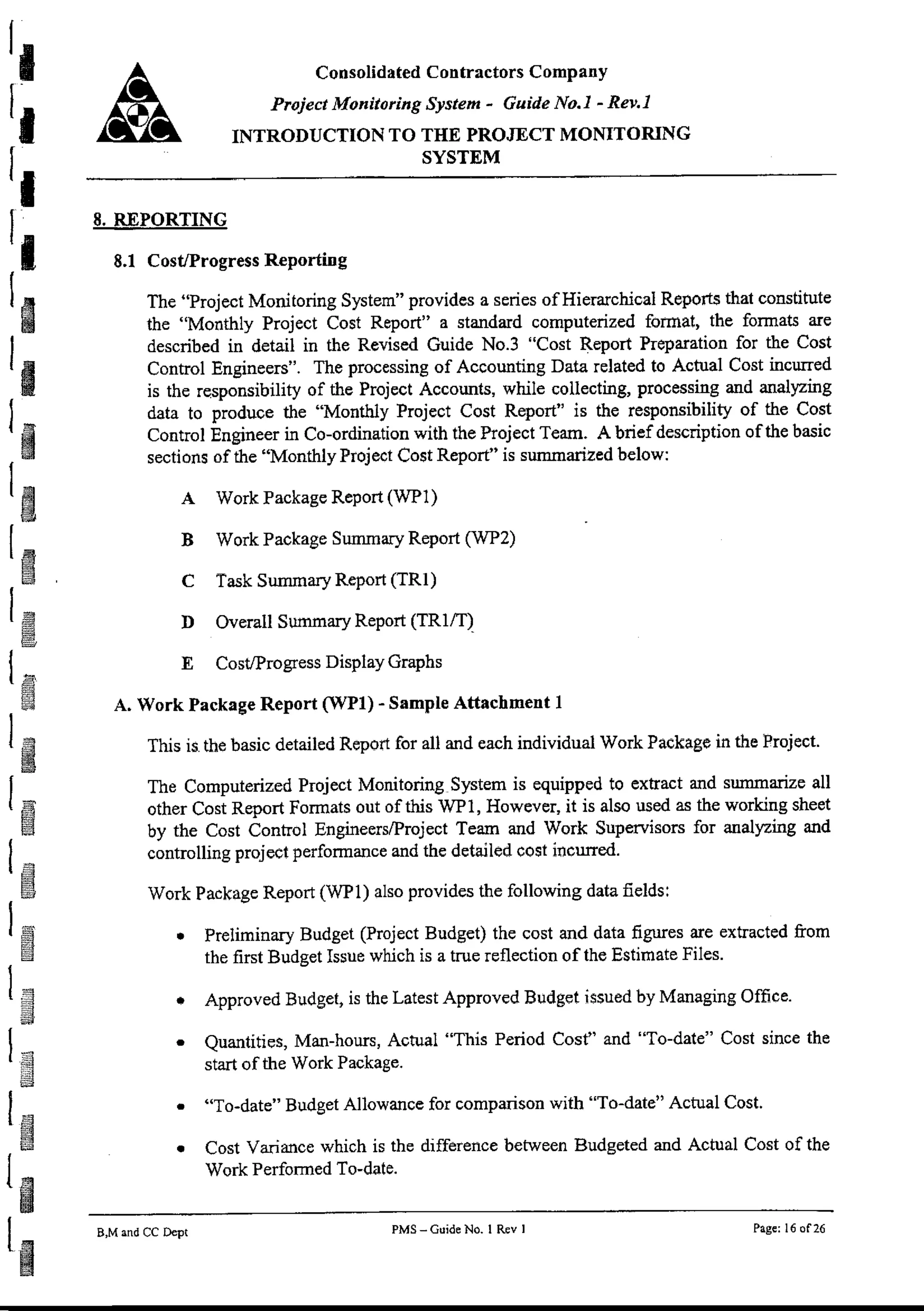 01 introduction to the project monitoring system