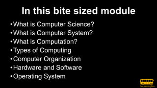 Module Computer Science Definition Picture Introduction to Computer Science by GoLearningBus | PPTX