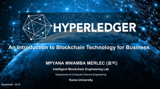 01 - Introduction to Hyperledger : A Blockchain Technology for Business ...