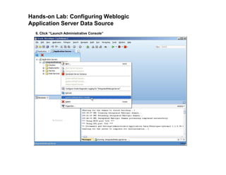 Hands-on Lab: Configuring Weblogic
Application Server Data Source
6. Click “Launch Administrative Console”
 
