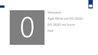 Agile Werte und ISO 26262
Motivation
ISO 26262 mit Scrum
Fazit
6
 