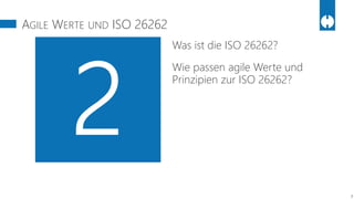 Wie passen agile Werte und
Prinzipien zur ISO 26262?
Was ist die ISO 26262?
AGILE WERTE UND ISO 26262
9
 