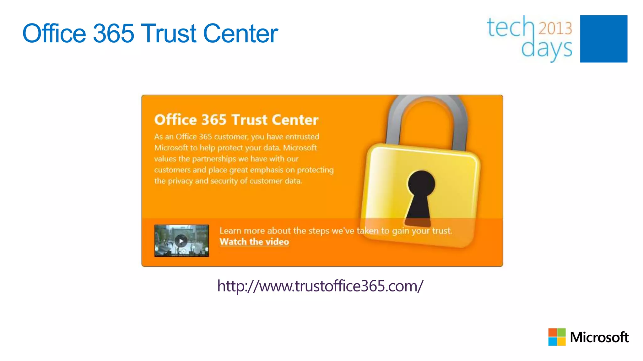 Office 365 Trust Center
 