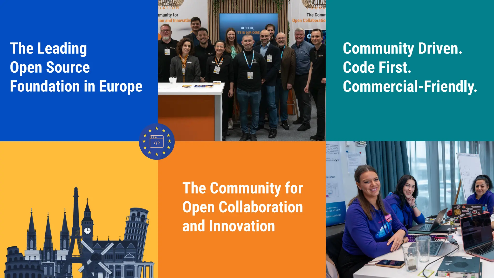 COPYRIGHT (C) 2024, ECLIPSE FOUNDATION | THIS WORK IS LICENSED UNDER A CREATIVE COMMONS ATTRIBUTION 4.0 INTERNATIONAL LICENSE (CC BY 4.0)
The Leading
Open Source
Foundation in Europe
The Community for
Open Collaboration
and Innovation
Community Driven.
Code First.
Commercial-Friendly.
 