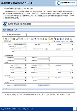 Copyright ? 2015 OSS ERP Solutions All Right Reserved. 4
ڎƄӁƱʥե`
ڎƄӁƱ(ȫĿ)
ڎƄӁƱ [ xk쥳`/ʾ쥳`]
OSS ERP Solutions
ڎƄӁƱ(ȫĿ)
饤* M*
ƱƩ`
- Ʃ`
{ƷƱ* 
MMS-1000XXXƱ
01ȡ* ǧ~hӡȡס* ȡȵ
ݰƱƩ`*
h
ȡM
- ڎƄӂ}(ڂ)
ͷ  \ͻ ɥ` 
ȶ  0\
- ե
ץ ک`
``1 ``2
? 
ΎˤϡޤʹlȤθߤʤ˼ե`ɤޤȤäƤޤ
ڎƄӁƱ
ƥӥƥ
 
עķ
ڵ*
SOO-1000088עƱ*
20XX/8/10Ƅո*
- 
ڎƄӁƱʥǩ`Ŀ(ե`)hǤһĤERPϚõĤƤ뤿
ᡢǩ`ĿΤҤȤĤҤȤĤIˤƤɤΤ褦ʹäΤӑҪޤ
ǤJPiere붨Ƥ˜ʵĤʥե`ɤʹ÷ڎƄӁƱ(ȫĿ)λ쥤
Ȥǰhޤ
?ڎƄӁƱʥե`
M}(From)
}(From)
M}(To)
}(To)
ؓ` 
 