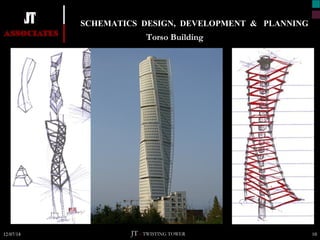 SCHEMATICS DESIGN, DEVELOPMENT & PLANNING 
Torso Building 
JT – TWISTING TOWER 
12/07/14 10 
 